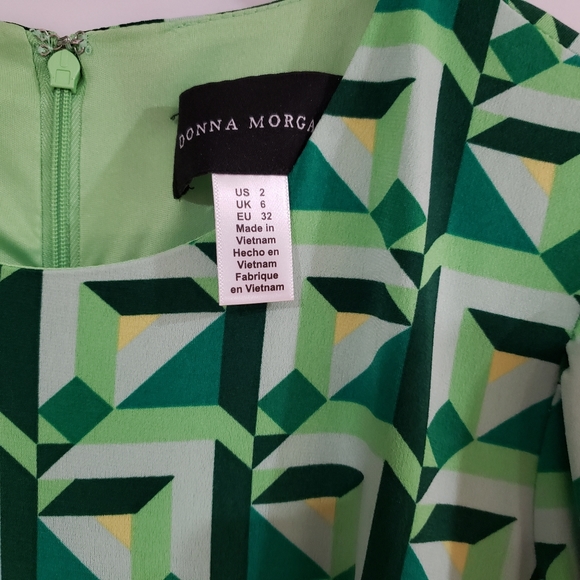 BNWT DONNA MORGAN dynamic geometric mint green beauty (2) - Picture 5 of 8